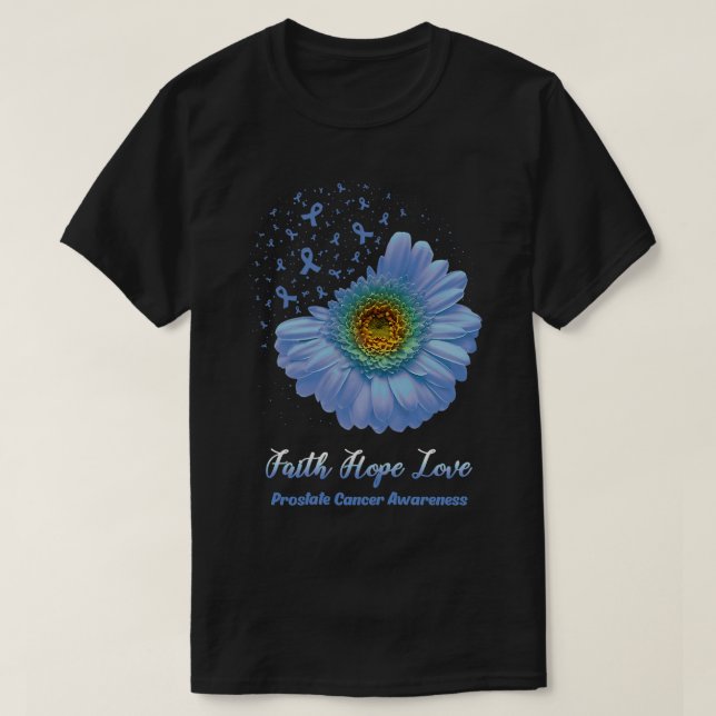Faith Hope Kärlek Prostate Cancer Awareness Flower T Shirt (Design framsida)