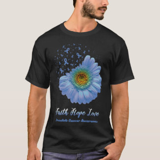 Faith Hope Kärlek Prostate Cancer Awareness Flower T Shirt