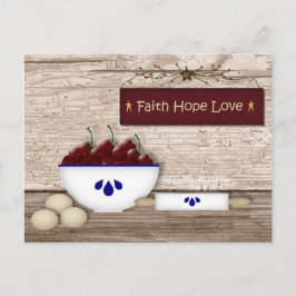 Faith Hope Kärlek Recept Cards Vykort