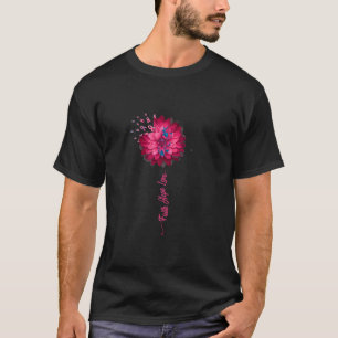Faith Hope Kärlek Rosa Daisy Flower Breast Cancer T Shirt