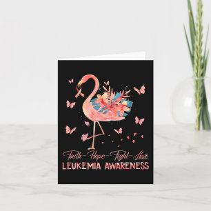 Faith Hope Kärlek Rosa Flamingo Breast Leukemia Aw Kort