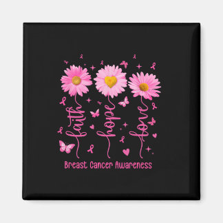 Faith Hope Kärlek Rosa Ribbon Breast Cancer Awaren Magnet