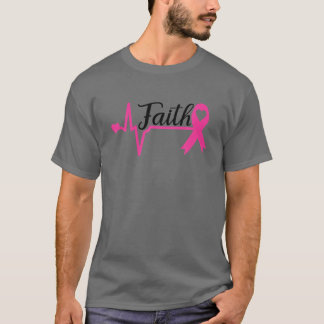 Faith Hope Kärlek Rosa Ribbon Breast Cancer Awaren T Shirt