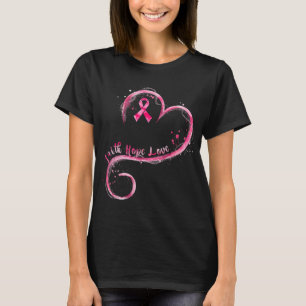 Faith Hope Kärlek Rosa Ribbon Breast Cancer Awaren T Shirt