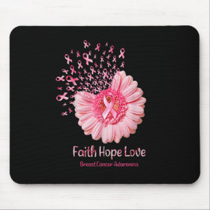 Faith Hope Kärlek Rosa Ribbon Solrosfranscensur Musmatta