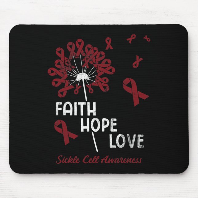 Faith Hope Kärlek Sickle Cell Awareness 1 Musmatta (Framsidan)