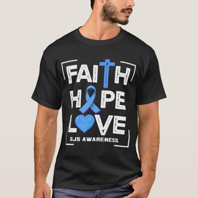 Faith Hope Kärlek SJS Awareness T Shirt (Framsida)