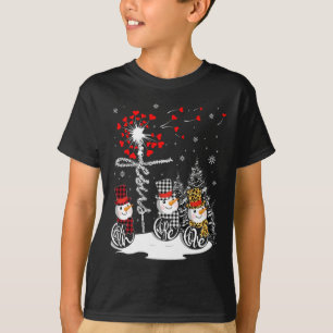 Faith Hope Kärlek Snögubbe Jesus Dandelion Christi T Shirt