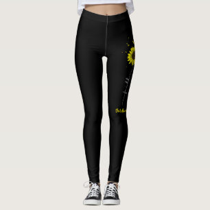 Faith Hope Kärlek Solros Childnature Cancer Leggings