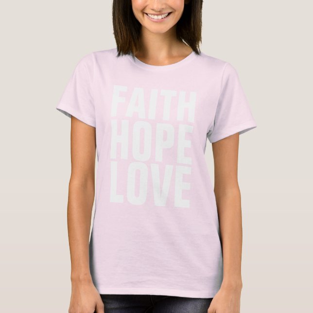 FAITH HOPE KÄRLEK T-shirts (Framsida)