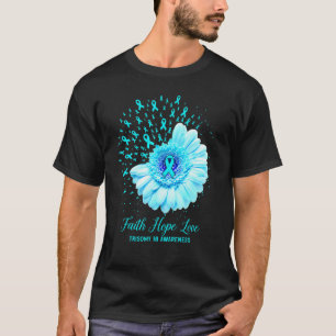 Faith Hope Kärlek Trisomy 18 Awareness Survivor Fi T Shirt