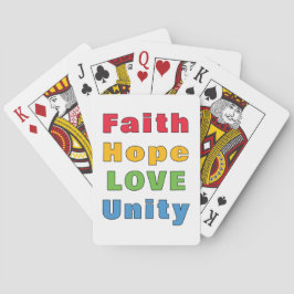 Faith Hope Kärlek Unity Casinokort