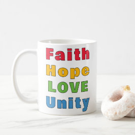 Faith Hope Kärlek Unity Kaffemugg