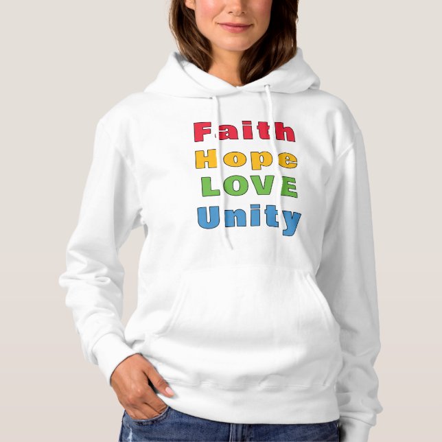 Faith Hope Kärlek Unity T Shirt (Framsida)