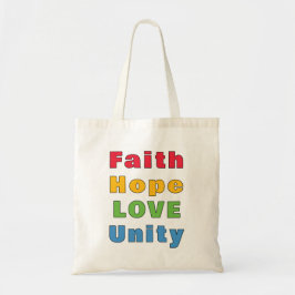 Faith Hope Kärlek Unity Tygkasse