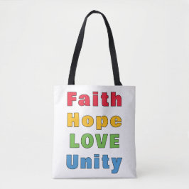 Faith Hope Kärlek Unity Tygkasse