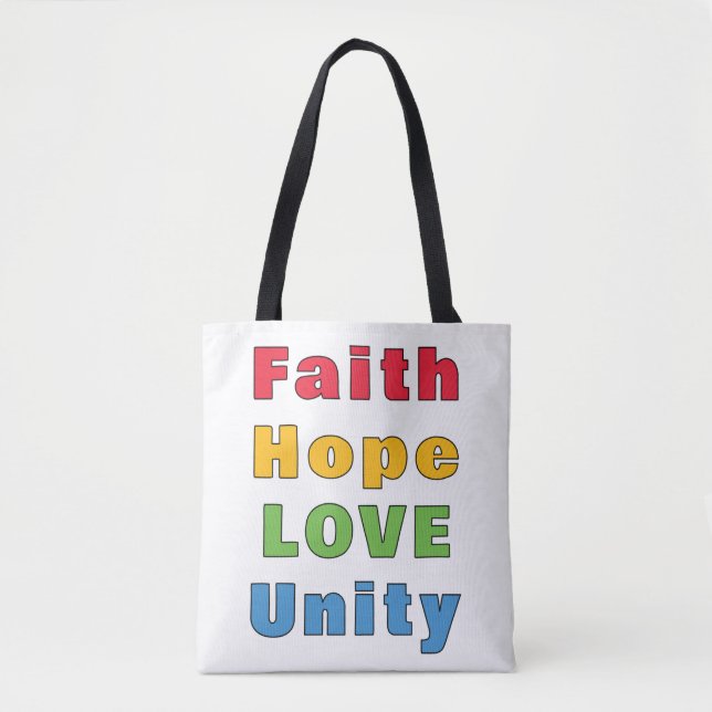 Faith Hope Kärlek Unity Tygkasse (Framsida)