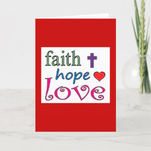 Faith, Hope, Kärlek Valentine Card Helgkort