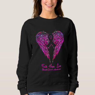Faith Hope Kärlek Vingar T-Shirt Breast Cancer