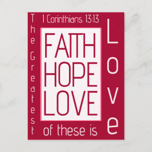 Faith, Hope, Kärlek Vykort