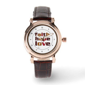 Faith Hope Kärlek Watch Armbandsur