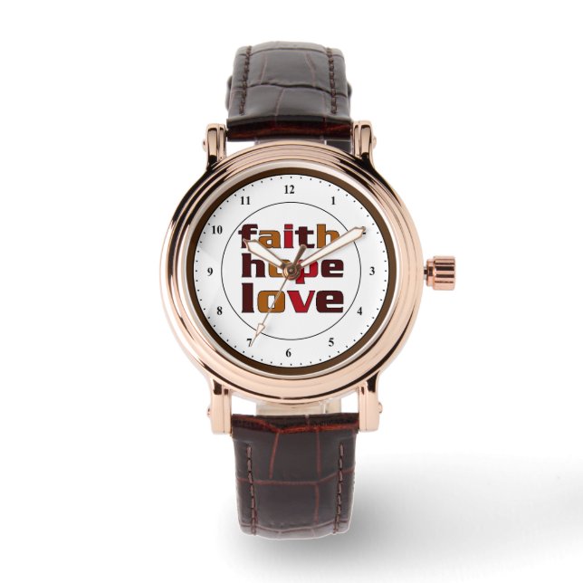 Faith Hope Kärlek  Watch Armbandsur (Framsida)