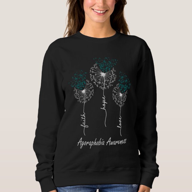 Faith Hope Love Agoraphobia Awareness T Shirt (Framsida)