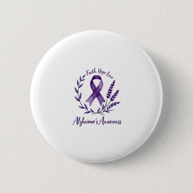 Faith Hope Love Alzheimer's Awareness Dragonfly (1 Knapp (Framsida)