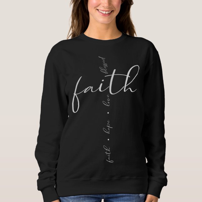 Faith Hope Love Crhistian T Shirt (Framsida)