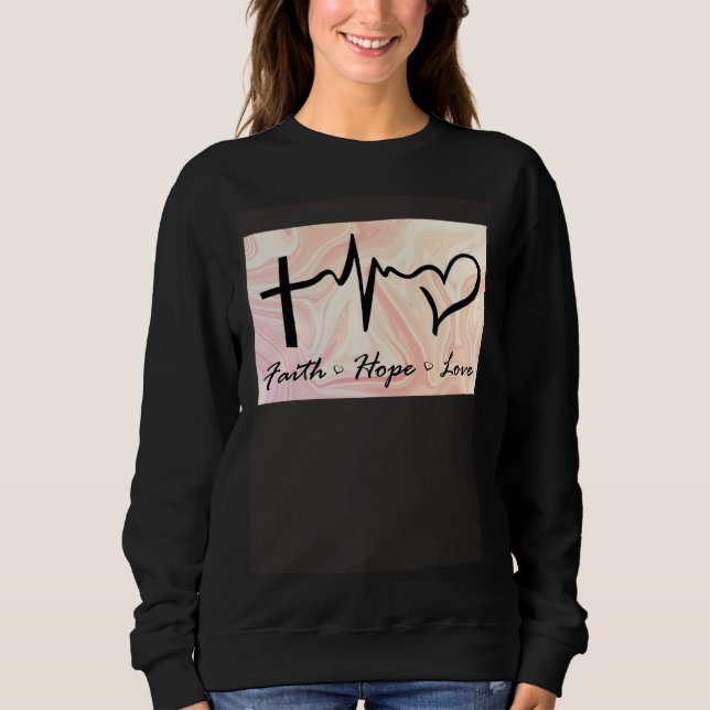 Faith Hope Love Expression Affection Christian Rel T Shirt (Framsida)