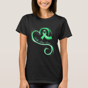 Faith Hope Love Grön Band Njursjukdom Medvetenhet T Shirt