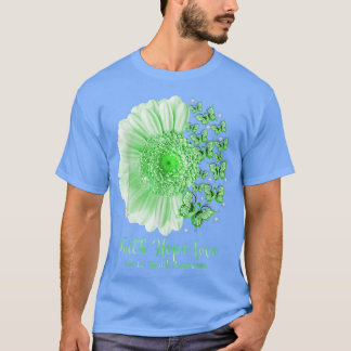 Faith Hope Love Sunflower Butterfly Mental Health  T Shirt