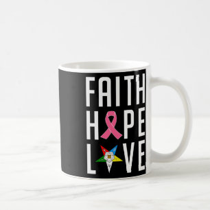 Faith Hope Love The Eastern Star Bröstcancer Awa Kaffemugg