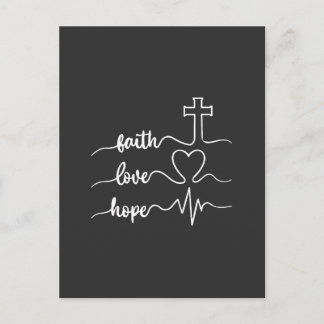 Faith Hope Love Vykort