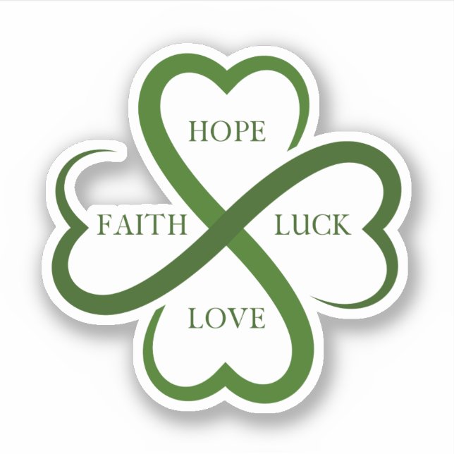 Faith, Hope, Luck, Love      Klistermärken (Framsida)