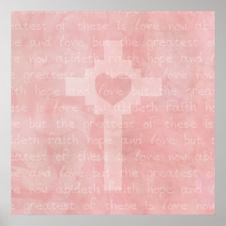 Faith Hope och Kärlek Christian Poster