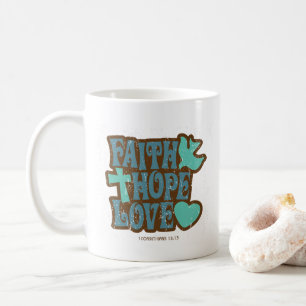 Faith, Hope och Kärlek Coffee Mugg