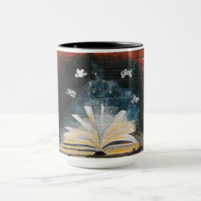 Faith, Hope och Kärlek Coffee Mugg (Center)