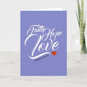 Faith Hope och Kärlek Hälsning Kort