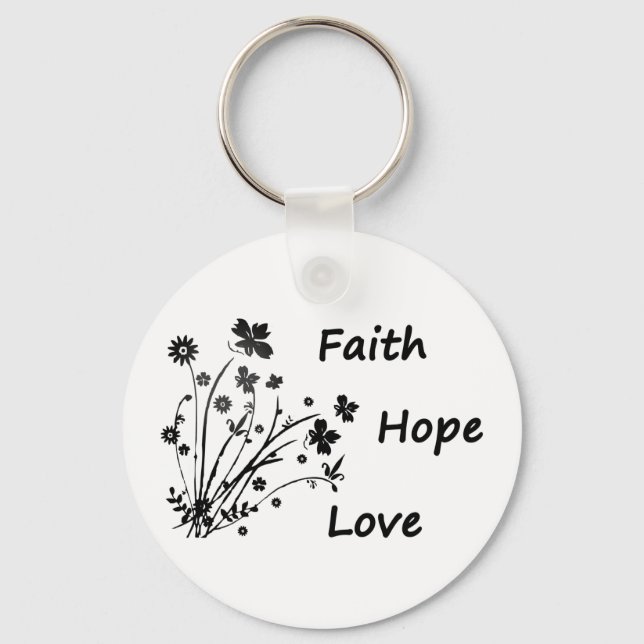 Faith Hope och Kärlek Nyckelring (Framsida)
