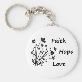 Faith Hope och Kärlek Nyckelring