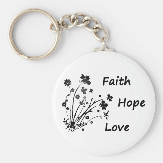 Faith Hope och Kärlek Nyckelring (Framsidan)
