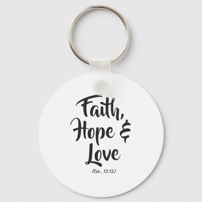 Faith, hope och kärlek nyckelring (Framsida)
