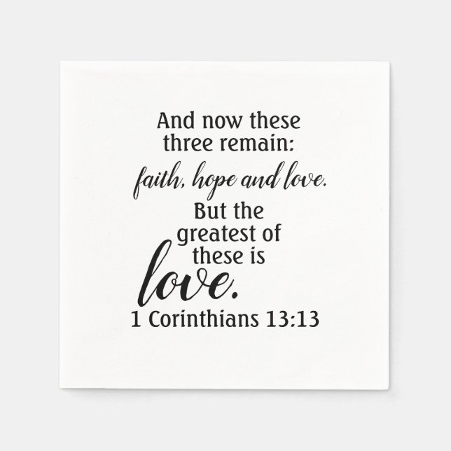 Faith Hope och Kärlek Pappersservett (Framsidan)