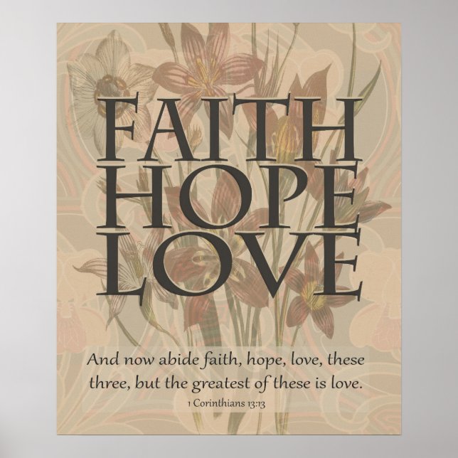 Faith, Hope och Kärlek Poster (Framsidan)
