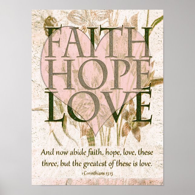 Faith, Hope och Kärlek Poster (Framsidan)