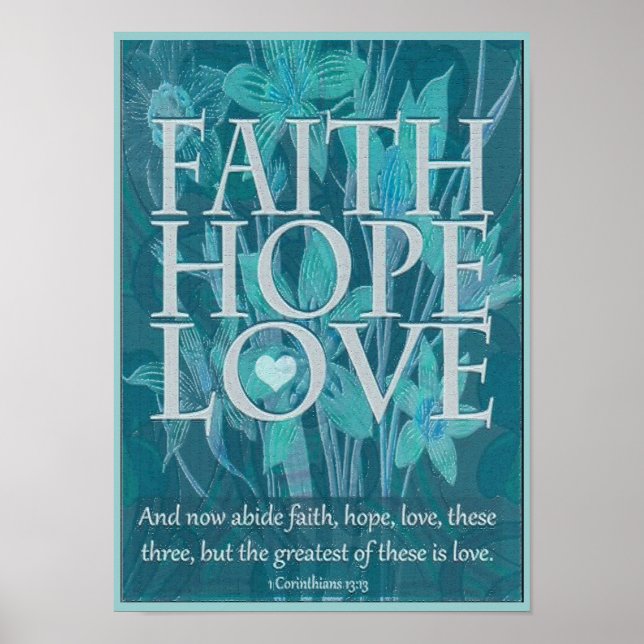 Faith, Hope och Kärlek Poster (Framsidan)