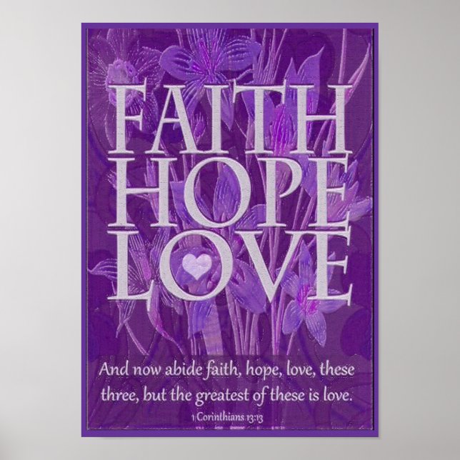 Faith, Hope och Kärlek Poster (Framsidan)