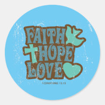 Faith Hope och Kärlek Sticker