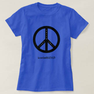 Faith, Hope och Kärlek T-Shirt (Blue with Black)